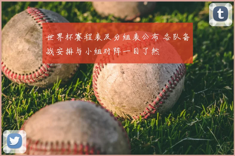 世界杯赛程表及分组表公布 各队备战安排与小组对阵一目了然